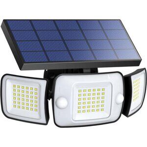 Solar outdoor motion sensor light waterproof wide angle flood light security yar